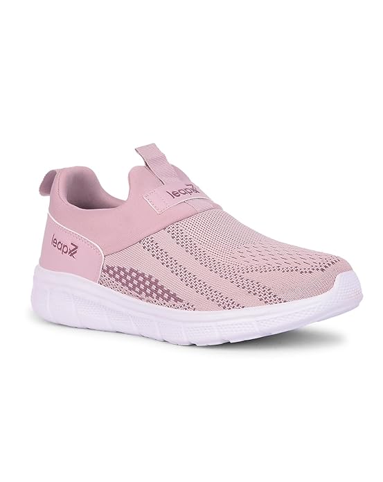 Liberty LEAP7X BOSTER-L2E Sports Shoes for Women with Knitted Upper | EVA Sole, Slip-on Style| Memory Foam Insole | Comfortable Footbed | Walking, GYM & Outdoor Wear