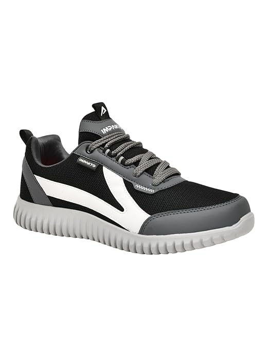 Impakto Driftwave Casual, Sports, Running,Walking, Gym,Training Lace-Up Wide Toe Box Shoes for Men's & Boy's, Breathable Mesh for Enhanced Airflow, Rubberised Anti-Skid EVA Sole