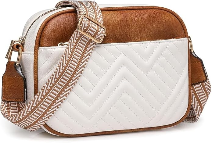INOVERA (LABEL) Faux Leather Sling Bag for Women - Girls Travel Crossbody Bags with Adjustable Strap - Ladies Shoulder Purse Stylish Handbag
