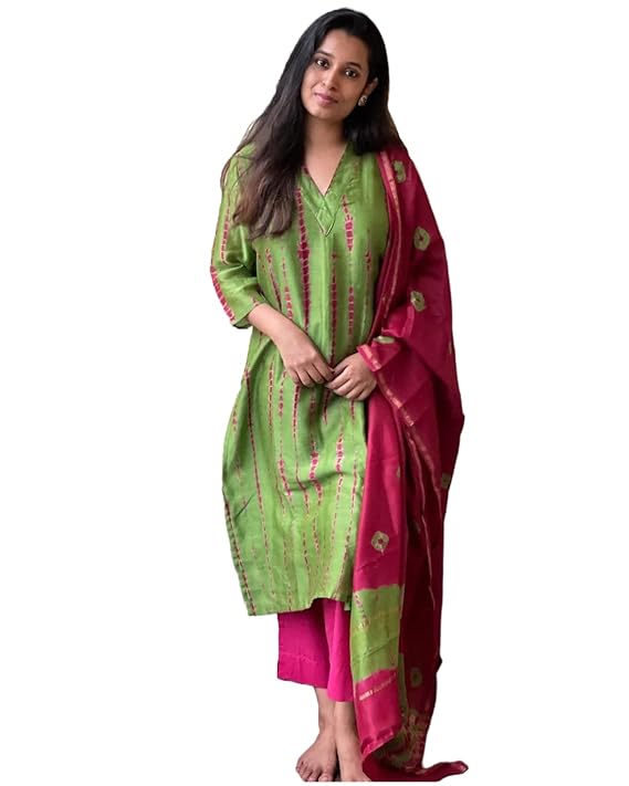 GoSriKi Women Rayon Blend s Kurta Pant With Dupatta