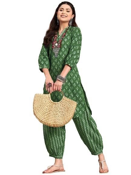 LookMark Womens Cotton Blend Kurta Set