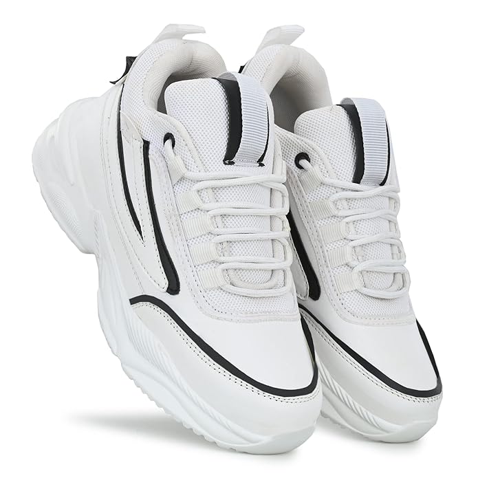 SNEAKERSVILLA Women Sneakers, Stylish Lightweight and Comfortable Casual Lace-Up Shoes/Boots for Girls