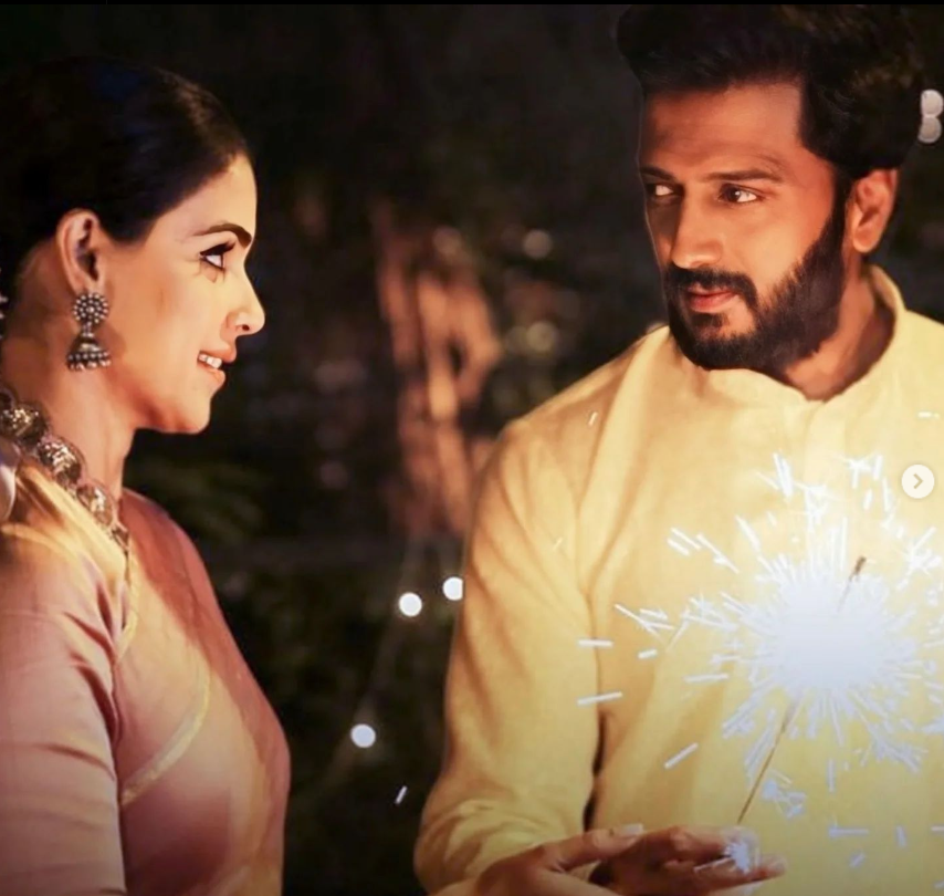 Riteish and Genelia Share Heartwarming Diwali Moment, Light Up Instagram