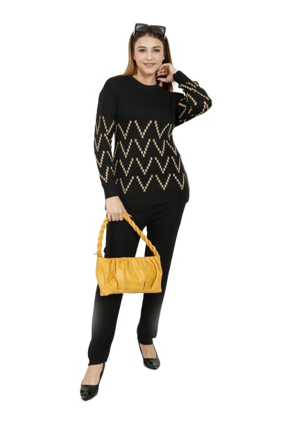 The Zigar Studio Woolen Co-ord Sets – Winter Trendy Co-ord Sets – Woolen Coordinated Outfits for Women Winters Free Size Fit Upto XXL