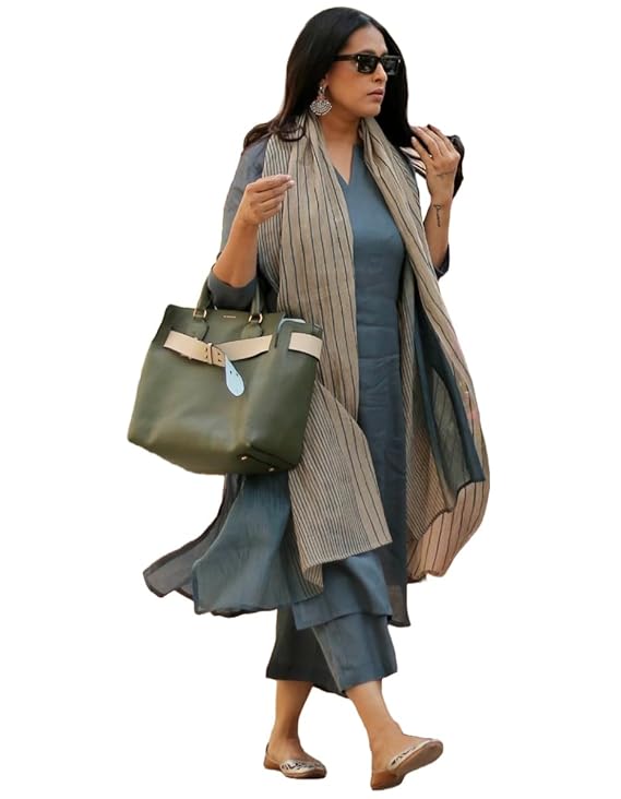 GoSriKi Women's Rayon Blend Straight Solid Kurta with Pant & Dupatta