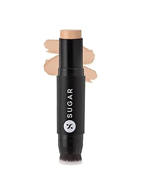 SUGAR Cosmetics Ace Of Face Foundation Stick with In-Built Brush | Lasts 24hrs | Full Coverage Foundation for Women | 12gm - 35 Frappe