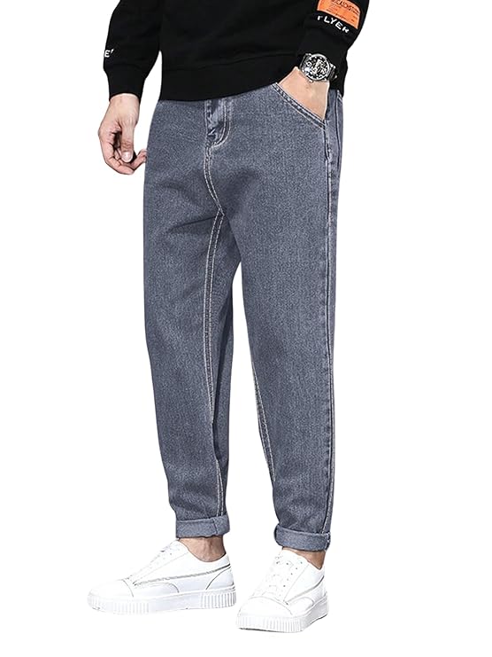 Ben Martin Men’s Casual Stretchable Denim Tapered Fit Carrot Jeans_1