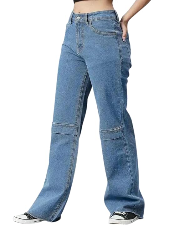 GRECIILOOKS Women Regular Fit Jeans for Women | Jeans Pant for Women | Baggy Jeans for Women | Women Jeans | Baggy Jeans for Women High Waist | Bell Bottom Jeans for Women