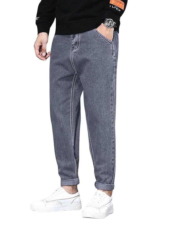 Ben Martin Men’s Casual Stretchable Denim Tapered Fit Carrot Jeans_1
