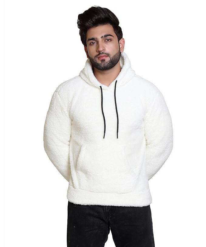 URBAN WARMS Presents Mens Full Sleeves Woolen Hoodies with Warm Fabric Trendy wear Hoodie