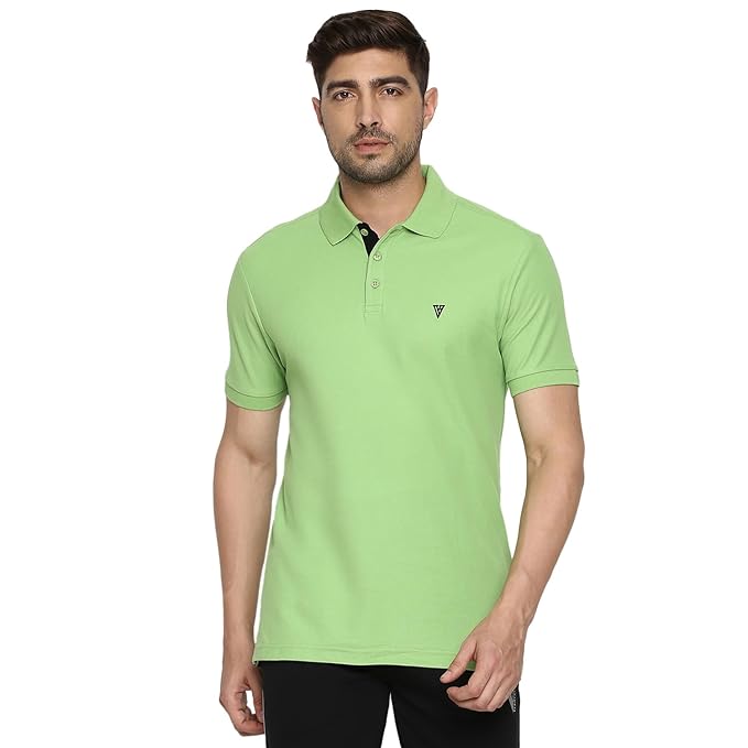 Van Heusen Men Athleisure Colour Fresh Polo T-Shirt – 100% Combed Cotton – Moisture Wicking, Ultra Soft