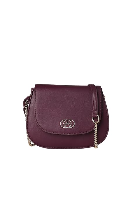 Allen Solly Women’s Solid Sling Bag,Burgundy