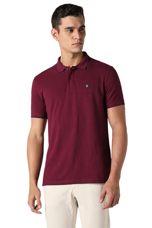 Van Heusen Men’s Solid Polo Regular Fit T-Shirt