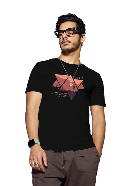Bewakoof Men’s Printed 100% Cotton T-Shirt – Regular Fit, Round Neck, Half Sleeves