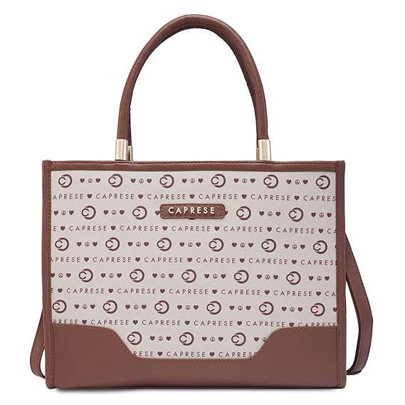 Caprese Peace Tote Bag for Women (Medium, Cream)