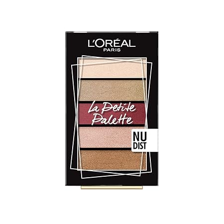 L’Oréal Paris Eyeshadow Palette, Mini-Sized, High Pigmentation, Highly Blendable Shades, La Petite, Nudist