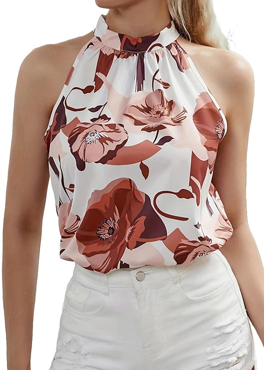 Bollyclues Women’s Printed Rayon Shirt Top for Women | Western Shirt for Women Stylish Latest | Office Wear Crop Top Blouse(TO-04)