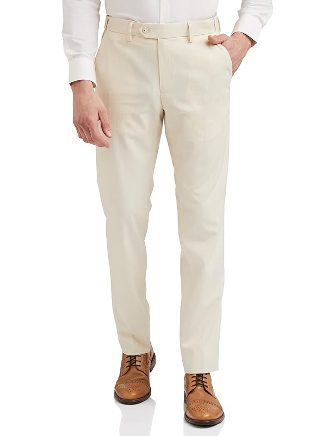 Peter England Men’s Slim Fit Solid Formal Trouser