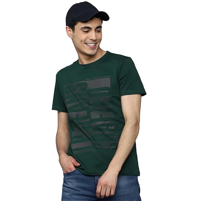 Louis Philippe Men’s Solid Slim Fit T-Shirt