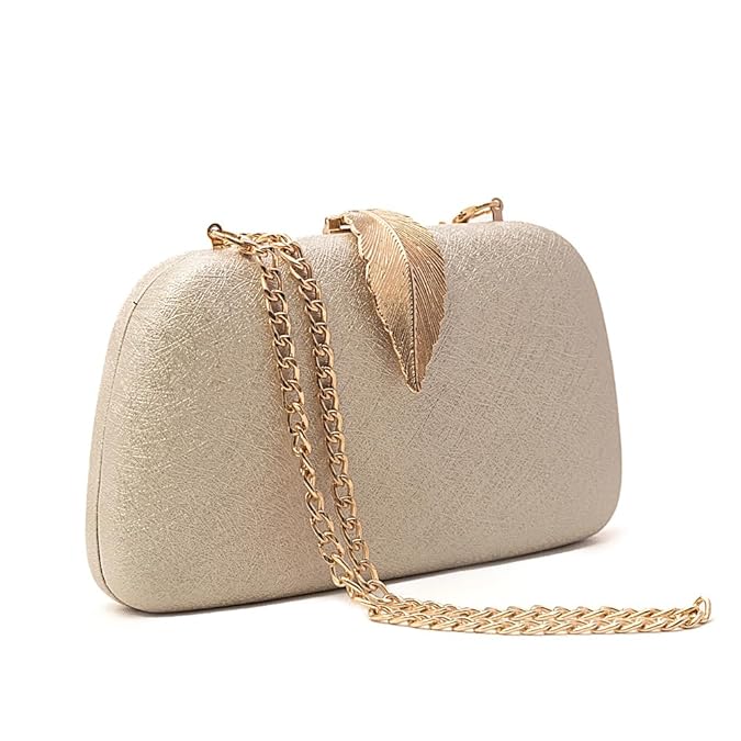 INOVERA (LABEL) Women Evening Hand Clutch | Ladies Party Wedding Purse with Chain Strap
