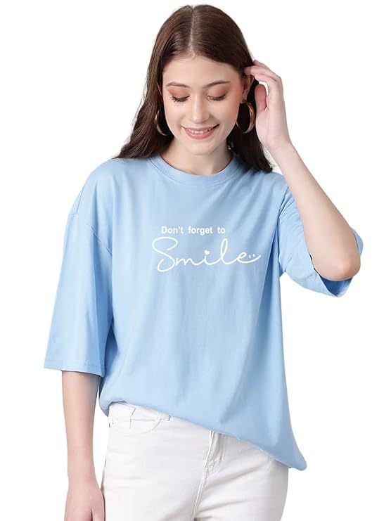 KOTTY Oversized Fit T-Shirt For Women ( Cotton Blend )