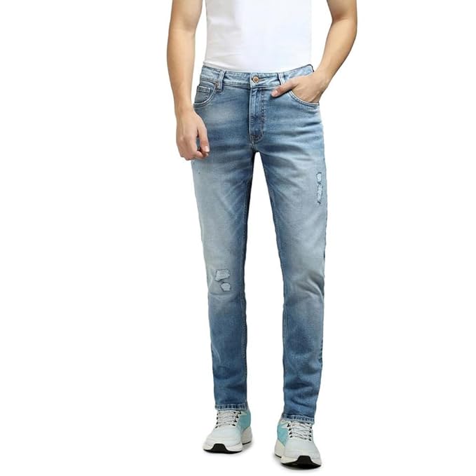 JACK & JONES Slim Fit Jeans (297913301_Light Blue Denim_34/32)