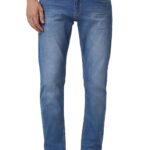 Peter England Men's Tapered Fit Mid Rise Jeans