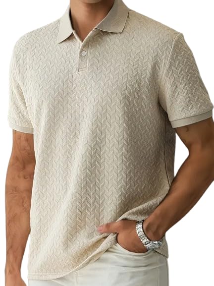 Trillion Jaqquard Men’s Polo T Shirt for Men (Polyester Blend | Regular Fit)