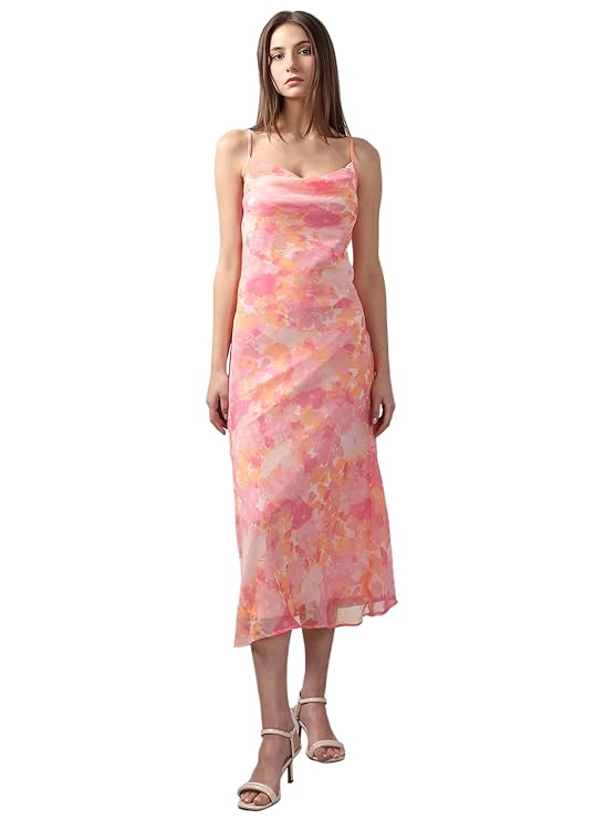 VERO MODA Floral Print Shift Midi Dress