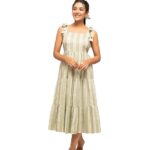 FIORRA Women's Fit And Flare Knee Length Dress