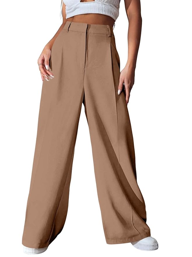 GRECIILOOKS Women Trousers for Women | Women Trousers | Women's High-Waisted Pant | Women Trousers Pants | Korean Trousers for Women
