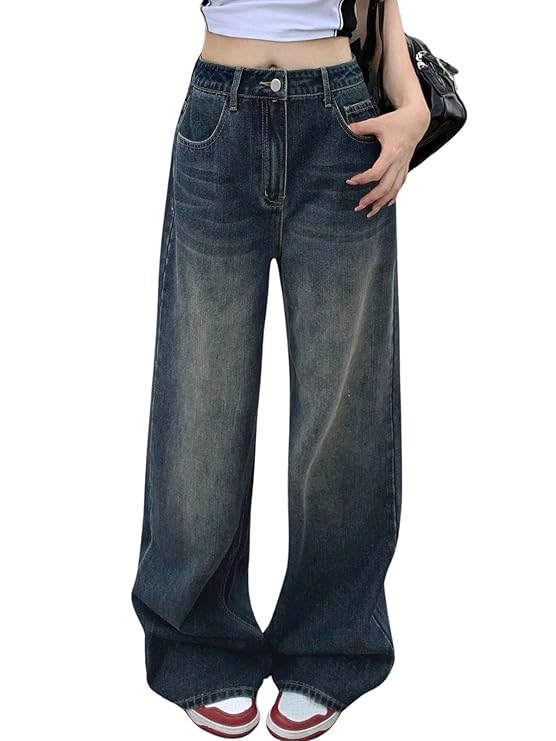 GRECIILOOKS Jeans for Women | Bootcut Jeans for Women High Waist | Women Jeans | Baggy Jeans for Women High Waist | Bell Bottom Jeans for Women