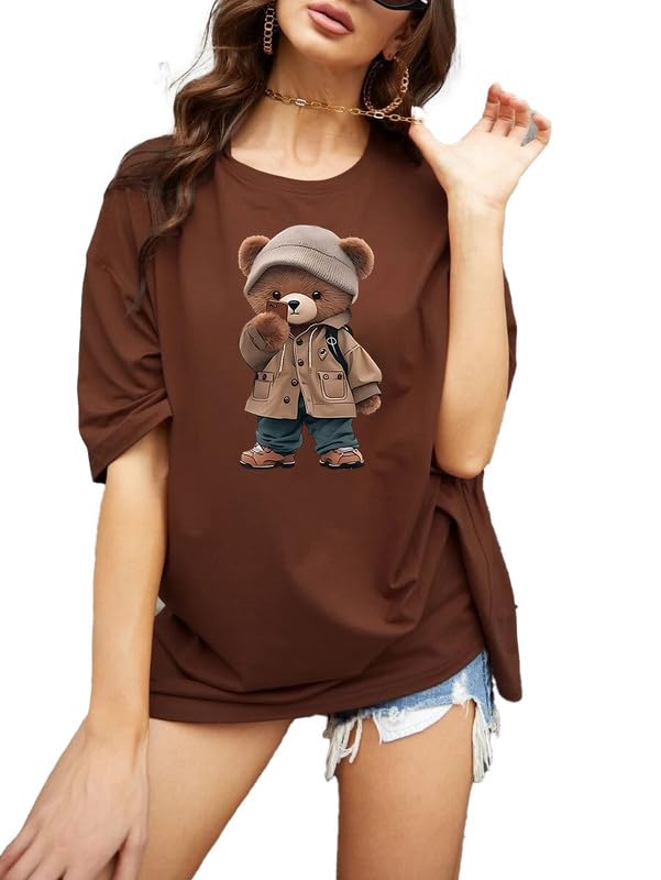 ABSOLUTE DEFENSE Oversize Tshirt Baggy for Women Girl Cotton Casual Stylish Latest Beige Maroon Lavender Pink Blue Black Brown Peach White 299 399 Under