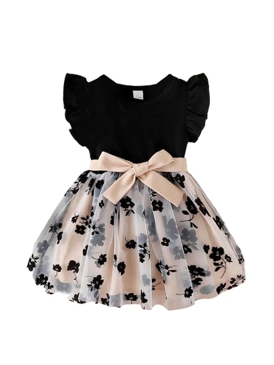 TAGAS Baby-Girl’s Net Fit and Flare Knee-Length Dress