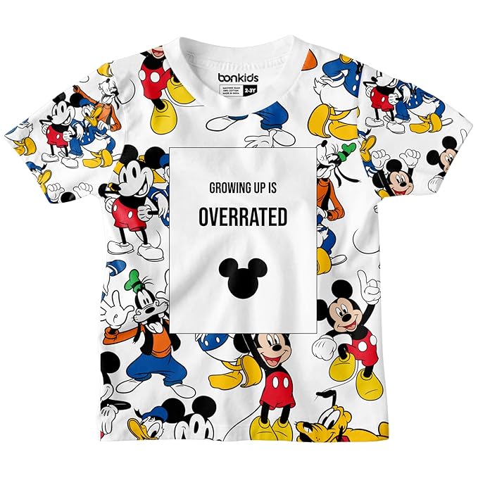 BONKIDS Boy’s Cartoon Regular Fit T-Shirt