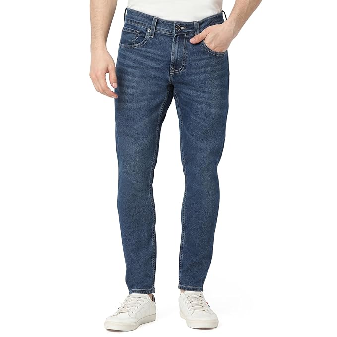 Spykar Men Blue Slim Fit Mid-Rise Casual Jeans