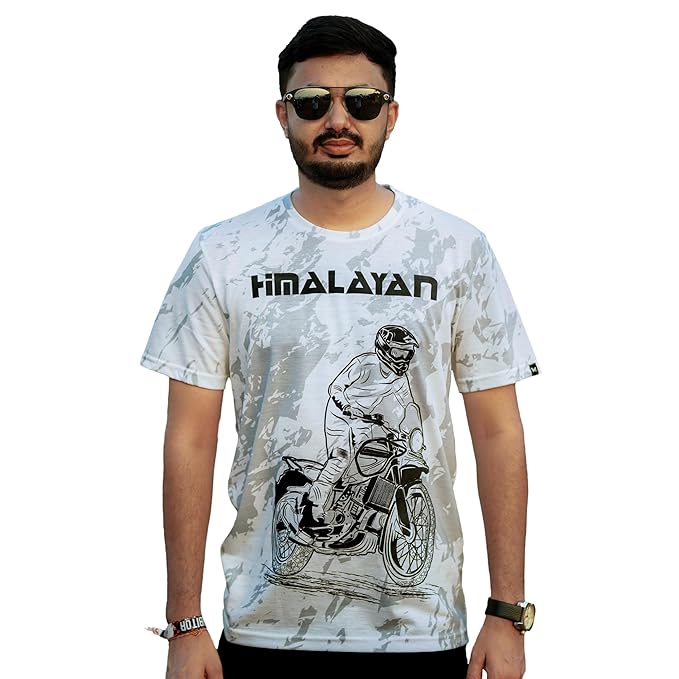 WANDERLOOMS Men Tshirt Front & Back Graphic Printed Full Print Tshirt for Men Round Neck Half Sleeve T-Shirt