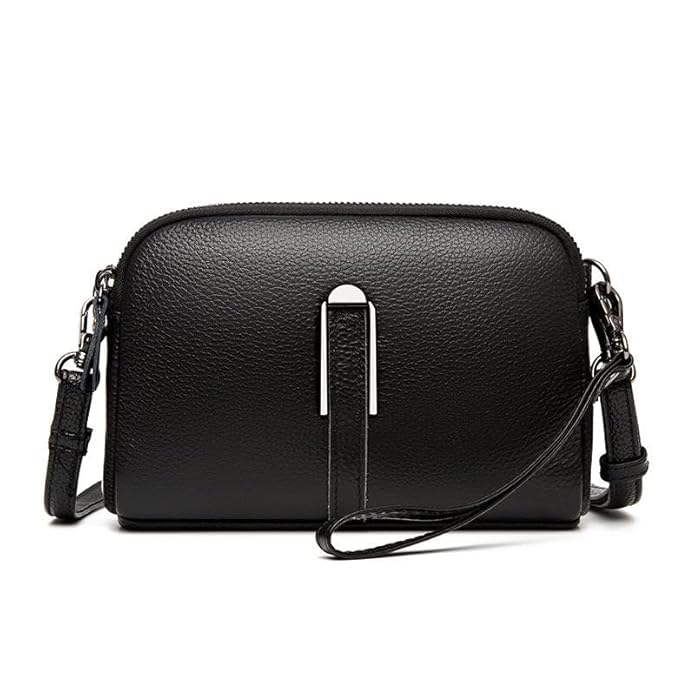 ketmart Small Crossbody Purse for Women Fashion Two zipper pocket Handbag with Colored Shoulder Strap