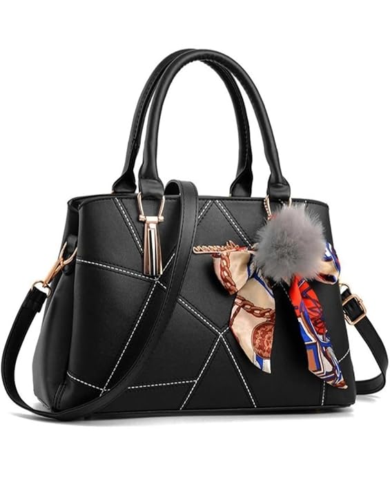 Women’s PU leather handbags, shoulder bag purse with long strap, hand held bag queen collection