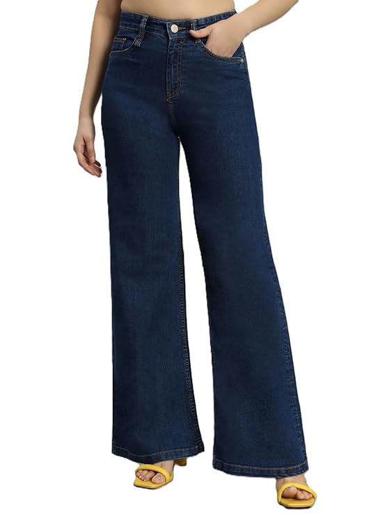 ADBUCKS Women's Straight Fit High Rise Jeans