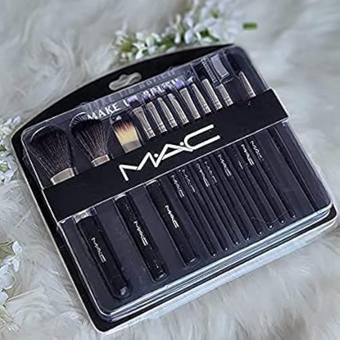 SOLDTRUE M.A.C Premium Makeup Brush Set Of 12 Pieces For Professional Party Makeup Foundation Eyeshadow Ebbrow mascara Brushes Face Powder Brush (Multicolor)