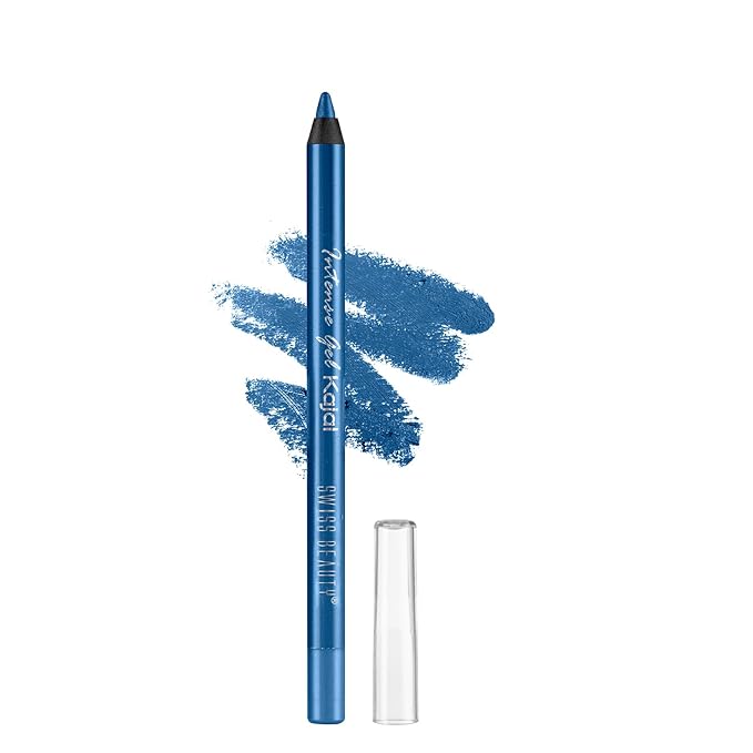 Swiss Beauty Intensegel Kajal Eyeliner, Eye Makeup,Electric Blue,Matte Finish,1.2g