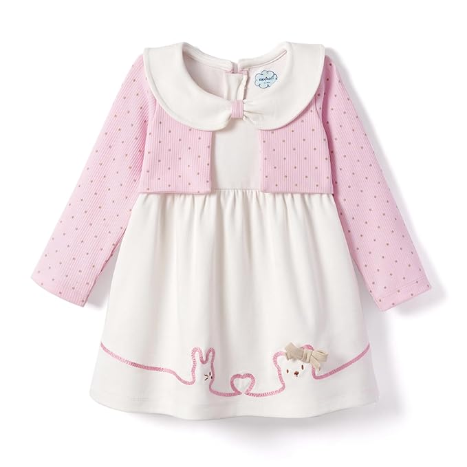 nauti nati Girl's Cotton A-Line Knee-Length Casual Dress
