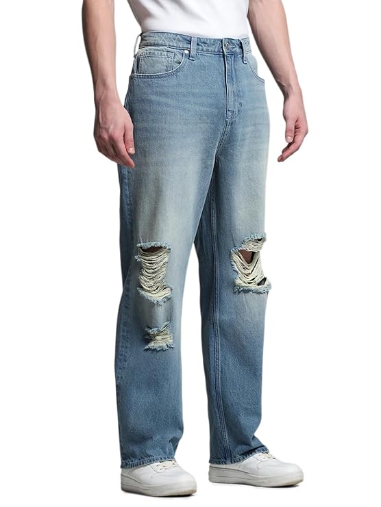 JACK & JONES Men’s Mid Rise Loose Jeans