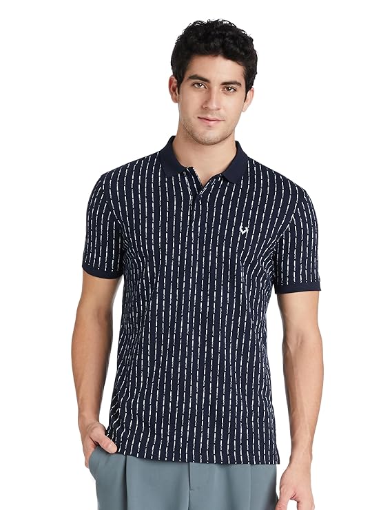 Allen Solly Men’s Regular Fit All Over Printed Polo T-Shirt