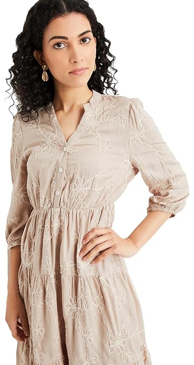 Max Women's Cotton Blend Modern Midi Dress