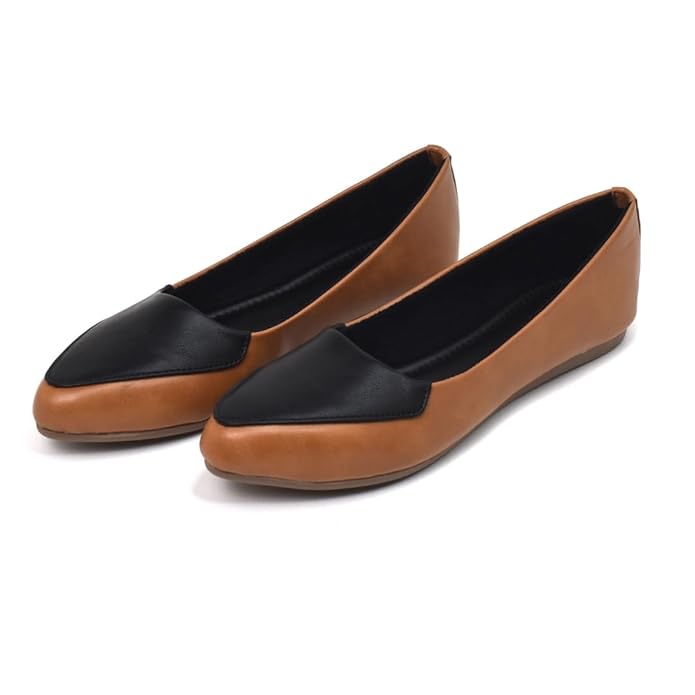 HINAARA Women's Ballet Flats – Bellies Shoes for Women | Ballerina Flats with Cushioned Insole | Stylish Slip-On Belly for Casual & Formal Wear
