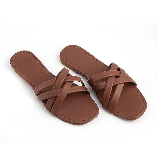 Nowry Women Stylish Flats Fashion Sandal For Party & Wedding/Casual Flat Sandals For Women's & Girls