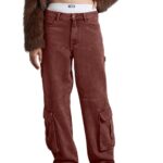 GRECIILOOKS Women's Loose High Rise Jeans | Pant | Bootcut High Waist | Bell Bottom Jeans | Baggy