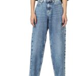 ONLY Women Straight Fit High-Rise Clean Look Light Fade Pure Cotton Jeans
